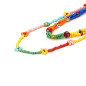 1 Piece Colorful Beads Flower Stacking Necklace h5 Picture6