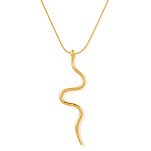 1 Piece Simple Series Daily Animal Stainless Steel   Gold Color  Women's Pendant Necklaces h5 Picture6