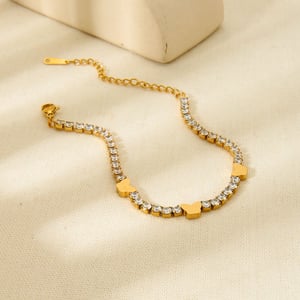 Light Luxury Design - Oriented Gem - inlaid Stainless Steel Women's Bracelets h5 Picture4