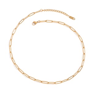 1 Stück Simple Series Simple Chain Edelstahl Goldfarben Damenketten h5 Bild5