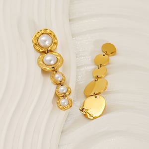 Tropfenohrringe aus Edelstahl in Goldfarbe h5 Bild3
