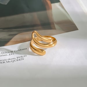 Stainless Steel Gold Color Minimalist Rings h5 Picture2