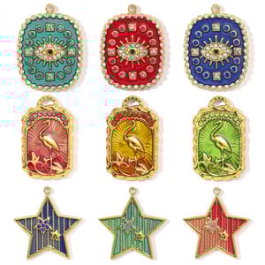 Chic Flamingo Stainless Steel Gold Color Pendants h5 Picture5