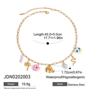 style elephant stainless steel gold color pendant necklaces h5 Picture2