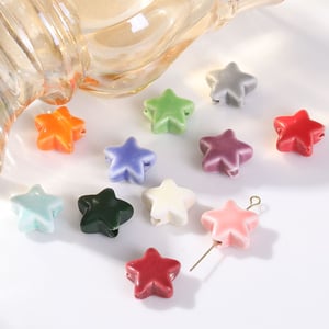 Polychrome Sweet Star Ceramics DIY Jewelry Beads h5 Picture3