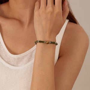 Pulseras de cadena de acero inoxidable para hombre con piedras naturales y patchwork diario h5 Imagen4