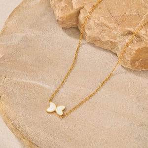 1 Stück Simple Series Daily Animal Edelstahl Goldfarben Damen-Anhänger Halsketten h5 Bild5