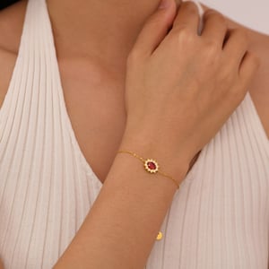 1 Piece Stylish Series Daily Oval Shape Stainless Steel Gold Color Women's Chain Bracelets h5 Picture5