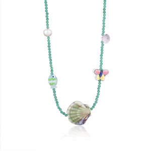 1 Piece Polychrome Series Vacation Intricate Conch Ceramics Crystal Women's Pendant Necklaces h5 Picture7