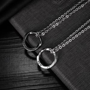 1 Piece Classic Mobius Strip Stainless Steel Men's Chain Necklaces h5 Picture3