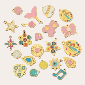 Colorful Bear Stainless Steel Gold Color Pendants h5 Picture3
