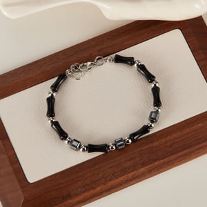 Hematite Patchwork Paslanmaz Çelik Erkek Zincir Bileklikler h5 Resim2