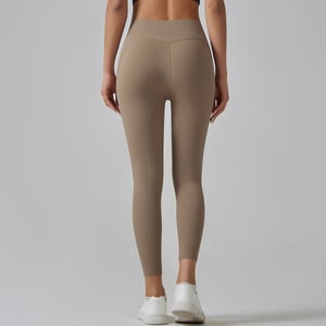 1 Piece High Waisted Nude Yoga Pants Seamless Women's Exercise Pants h5 Picture4