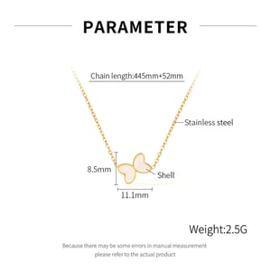 1 Stück Simple Series Daily Animal Edelstahl Goldfarben Damen-Anhänger Halsketten h5 Bild7