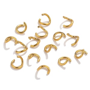 1 Piece DIY Solid Broken Ring Stainless Steel Gold Color Women's Pendants h5 Picture4
