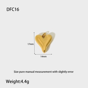 Vintage Cross Heart Gold Stainless Steel DIY Accessories h5