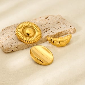 Spilla da donna in acciaio inossidabile dorato con corno di mucca creativo h5 Immagine3