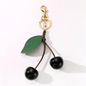 Leather Cherry Bag Charms h5