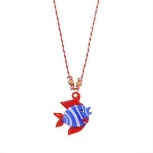 1 Piece Polychrome Series Vacation Tropical Fish Shape Glass Women's Pendant Necklaces h5 Picture6