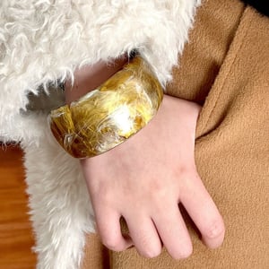 High End Brown Wide Style Blended Round Geometric Women‘s Bracelet h5 Picture3
