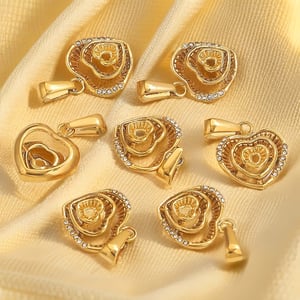 1 Piece Dazzling Heart Stainless Steel Women's Pendants h5 Picture4