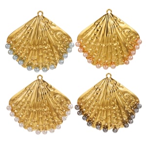 1 Piece Stylish Conch Shape Stainless Steel Women's Pendants h5 Picture5