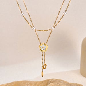 1 Piece Simple Series Retro Tassel Stainless Steel Women's Chain Necklaces h5 Picture4