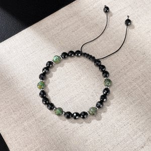 Punk Natursteinperlen Edelstahl Herrenarmbänder h5 Bild2