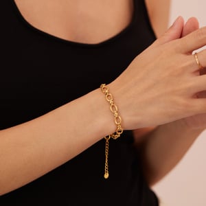 Minimalist Patchwork Paslanmaz Çelik Erkek Zincir Bileklikler h5 Resim5