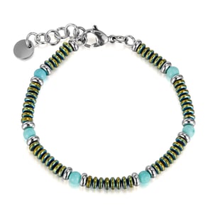 Vintage Annulus Paslanmaz Çelik Erkek Boncuklu Bilezikler h5 Resim6