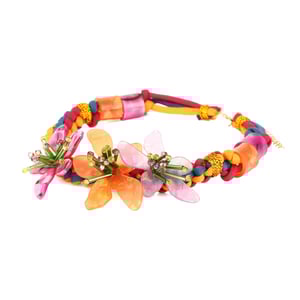 1 Piece Vacation Style Braided Rope Acrylic Flower Necklace h5 Picture4