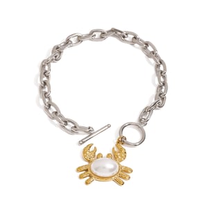 Niedliche Krabben-Charm-Armbänder aus Edelstahl in verschiedenen Farben h5 