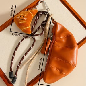 Porte-monnaie vintage en forme de croissant pour femme h5 Image2