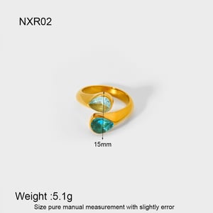 Stylish Design - Oriented Drop - shaped Stainless Steel Women's Rings h5