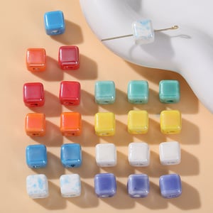 1 Piece Cubic Ceramics DIY Jewelry Beads h5 Picture2