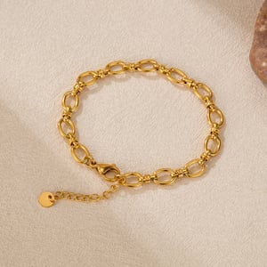 Minimalist Patchwork Paslanmaz Çelik Erkek Zincir Bileklikler h5 Resim3