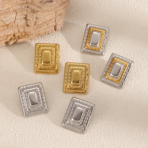  style edelstahl gold farbe ohrstecker h5 Bild2