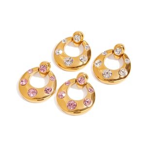  style geometrische edelstahl gold farbe tropfen ohrringe h5 Bild5