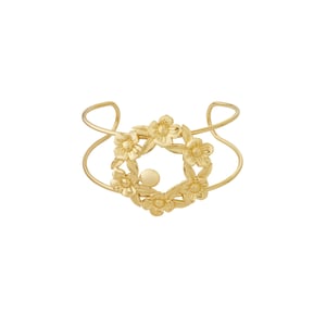 1 Stück Romantische Serie Natürliche Blume Edelstahl Gold Farbe Damen Armreifen h5 Bild7