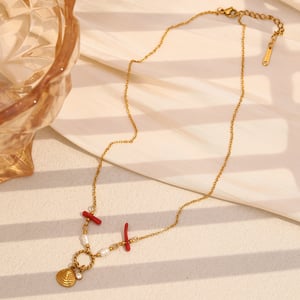 Vacation Stainless Steel Gold Color Pendant Necklaces h5 Picture4