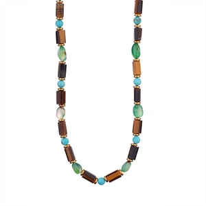 Klassische Kreuz Edelstahl Gold Farbe Naturstein frauen Perlen Halsketten h5 Bild5