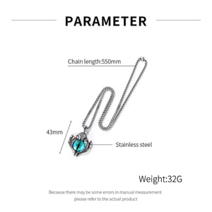 Collana da uomo in acciaio inossidabile con occhio di demone, 1 pezzo h5 Immagine5
