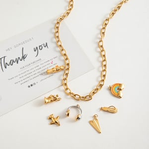 1 Piece Chain Stainless Steel Gold Color  Women's DIY Chain Necklaces h5 Picture4