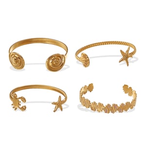 1 stuk Oceanic roestvrij staal goudkleurige armbanden h5 Afbeelding5