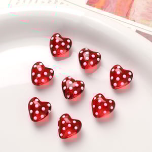1 Piece Romantic Heart Glass DIY Jewelry Beads h5 Picture4