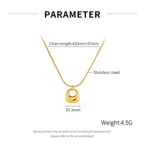 1 Stück Simple Series Tägliche geometrische Edelstahl Goldfarbene Damen-Anhängerketten h5 Bild7