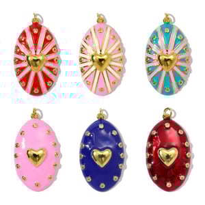 Opulent Oval Copper Gold Color Pendants h5 Picture6