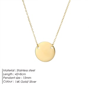 1 Piece Simple Series Simple Chain Stainless Steel   Gold Color  Women's Necklace h5 Picture2