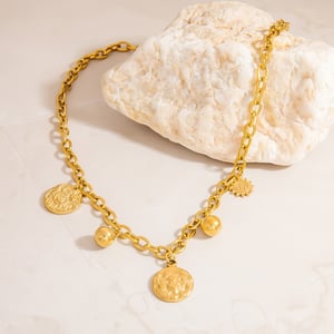 Exquisite Heart Stainless Steel Gold Color Women's Pendant Necklaces h5 Picture4