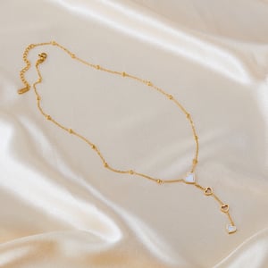 1 Piece Simple Series Elegant Heart Stainless Steel Women's Chain Necklaces h5 Picture4